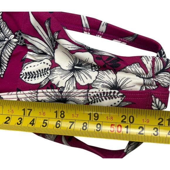 Adore Me Red Bandeau Floral Bikini Top Size Medium M - Picture 5 of 5